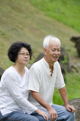 Obraz premium asian senior couple
