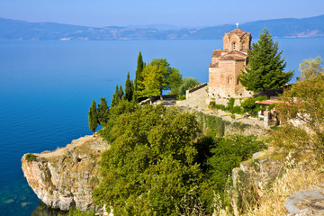 Fototapeta na wymiar Jovan Kaneo Kościół na jeziora Ohrid w Macedonii