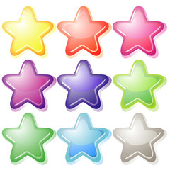 Set of jelly stars