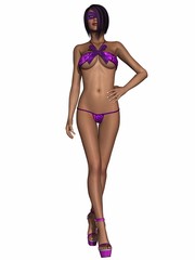 Fototapeta premium Sexy beauty with sexy lingerie and mask