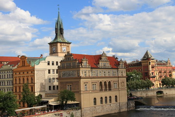 Fototapeta na wymiar Prag, Smetana Museum an der Karlsbrücke