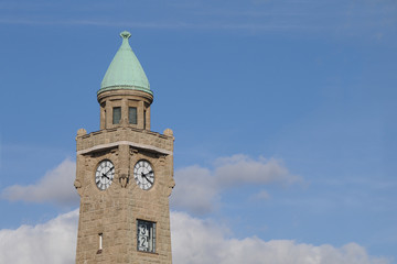 Hamburg Landungsbrücken Pegelstand Turm Pegelturm