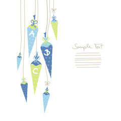 First Day of School Cones ABC Boy Blue