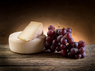 cheese and  grapes
