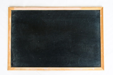 empty blackboard with wooden