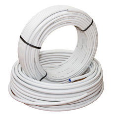 White plastic water pipes