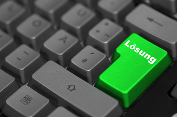 Lösung Taste grün Tastatur