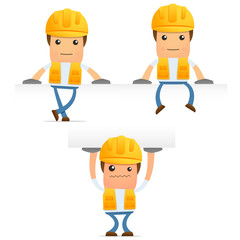 set of funny cartoon builder