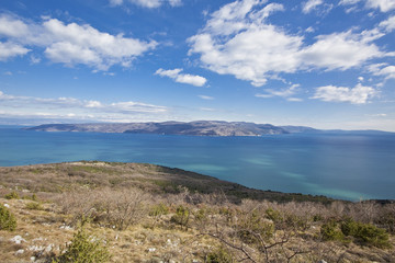 Fototapeta na wymiar Panoramic view of Cres island in Croatia