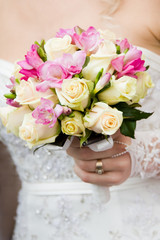 Wedding bouquet flower arrangement