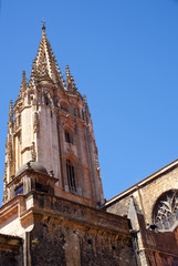 Fototapeta na wymiar Bell tower of Oviedo's Cathedral