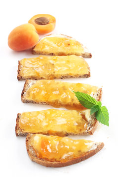 Apricot Jam on Wholesome Bread