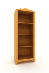 wooden cabinet isolated over white background
