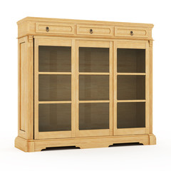 Obraz premium wooden cabinet isolated over white background