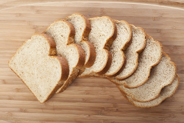 Slices of wheat bread