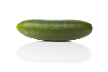 A fresh green cucumber