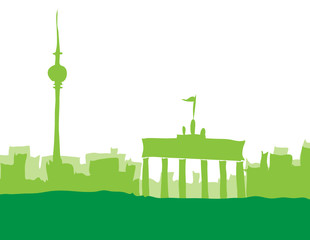 Berlin, Skyline abstrakt © Tetastock