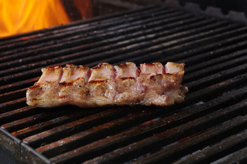 cooking meat  barbecue
