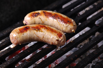 Sausages  on the Barbecue Grill