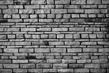 Brick walls and black and white.