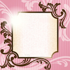 Romantic French retro background with transparencies