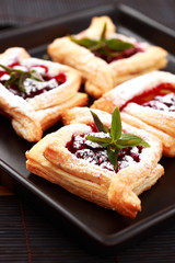 Cherry puff pastry