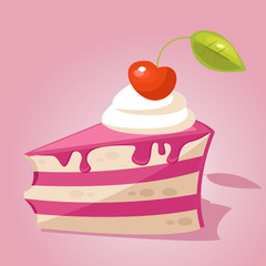 Piece of cake, vector illustration