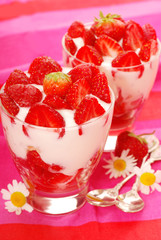 strawberry  and coconut dessert