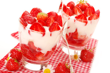 strawberry  and coconut dessert