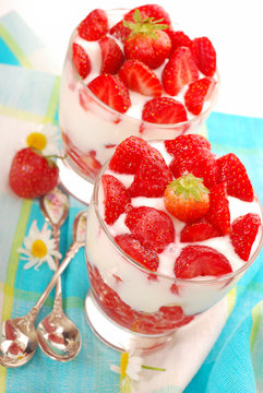 Strawberry  And Coconut Dessert