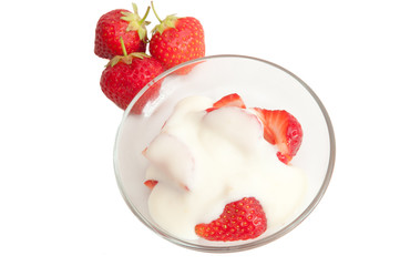 strawberries with cream