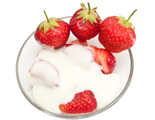 strawberries with cream