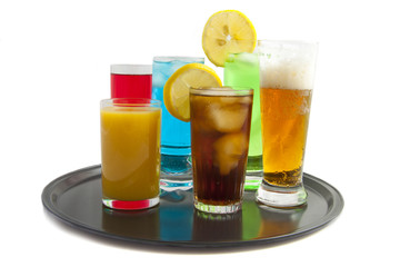 Tray with drinks