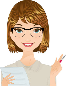 Secretary writing