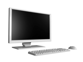 Image of computer technology on a white background isolated