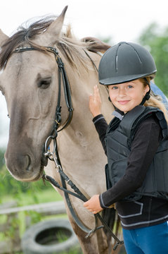 Best friends - little jockey and horse
