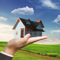 house in human hands