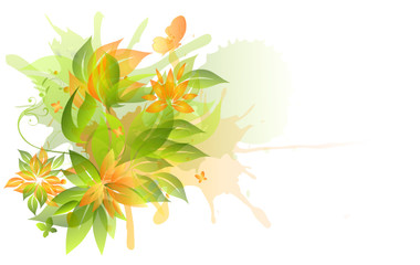 Fototapeta premium fond fleuri