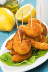 Breaded shrimp snack