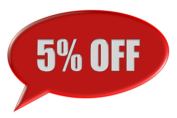 Sprechblase rot 5% OFF