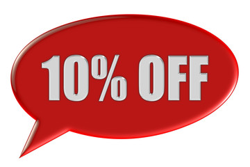 Sprechblase rot 10% OFF
