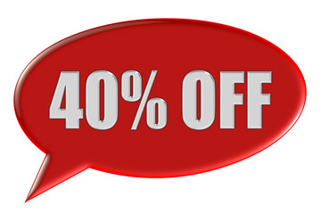 Sprechblase rot 40% OFF