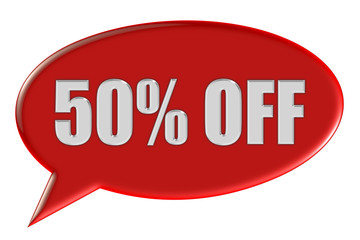 Sprechblase rot 50% OFF