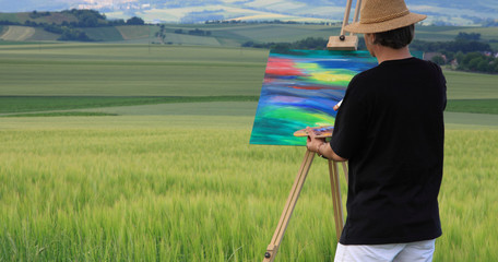 Maler im Kornfeld ...