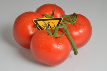 Mit Giftstoffen belastete Tomaten