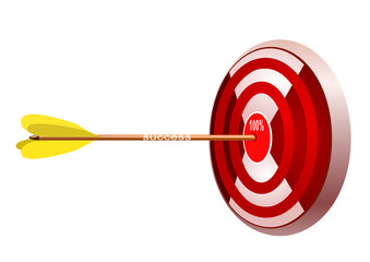 Target with arrow. Concept - Success