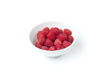 Fresh red raspberries