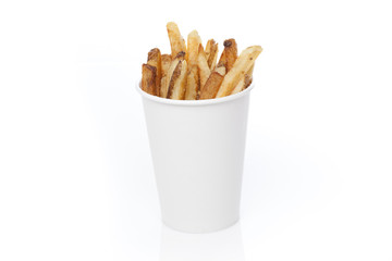 A group of hot french fries