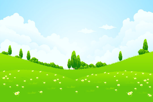 Green Landscape with trees