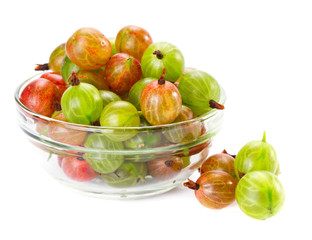 Gooseberries isolated on white background